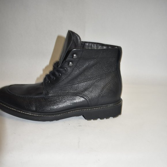 To Boot New York Carlton Apron Toe Leather Boots Black Size 11 - Picture 5 of 11
